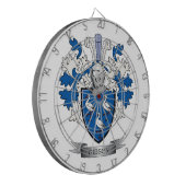 ギブソンの家紋の紋章付き外衣 ダーツボード (正面左)