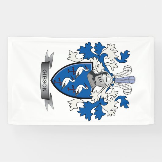 ギブソンの家紋の紋章付き外衣 横断幕 (横)