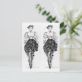 ギブソンの少女が自転車に乗る ポストカード (スタンド正面)