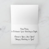 「ギブソンの理容店」誕生日カード カード (内部)