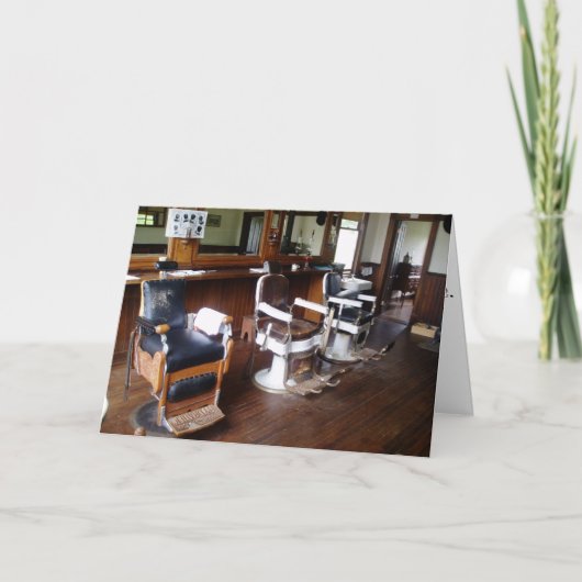 「ギブソンの理容店」誕生日カード カード (正面)
