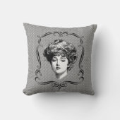 ギブソンガールヴィンテージアート クッション (正面)