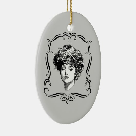 ギブソンガール再生アートオーナメント セラミックオーナメント (右)