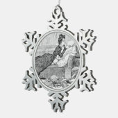 ギブソンガール読ズ スノーフレークピューターオーナメント (右)