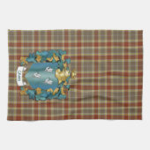 ギブソンコートオブアームズとタータンチェック キッチンタオル (横)