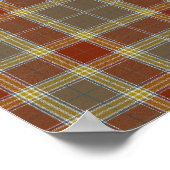 ギブソンコートオブアームズとタータンチェック ポスター (角)