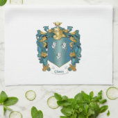 ギブソンコートオブアームズと古代タータンチェック キッチンタオル (折り畳み)