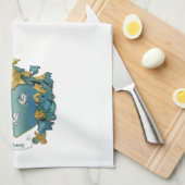 ギブソンコートオブアームズと古代タータンチェック キッチンタオル (四つ折り)