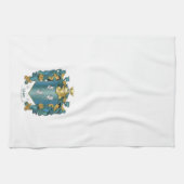 ギブソンコートオブアームズと古代タータンチェック キッチンタオル (横)