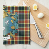 ギブソンコートオブアームズモダンタータンチェック キッチンタオル (四つ折り)