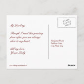 ギブソンビクトリアンガールポストカード ポストカード (裏面)