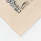 ギブソン女ビクトリアンの女のパターン灰色の桃 フリースブランケット (角)