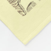 ギブソン女ビクトリアン性の女の子パターンクリーム金ゴールド フリースブランケット (角)