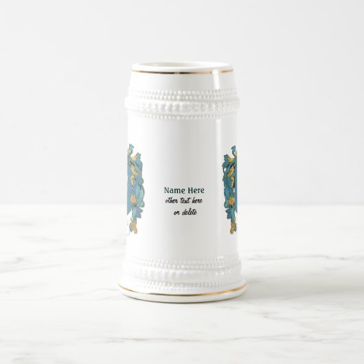 ギブソン家紋カスタマイズ文字 ビールジョッキ (中央)