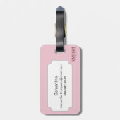 ギブソン・ガールのプロフィール、1903年 ラゲッジタグ (裏面縦)