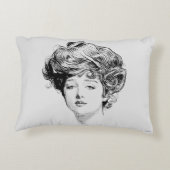 ギブソン・ガールのポートレート、1900年 アクセントクッション (裏面)