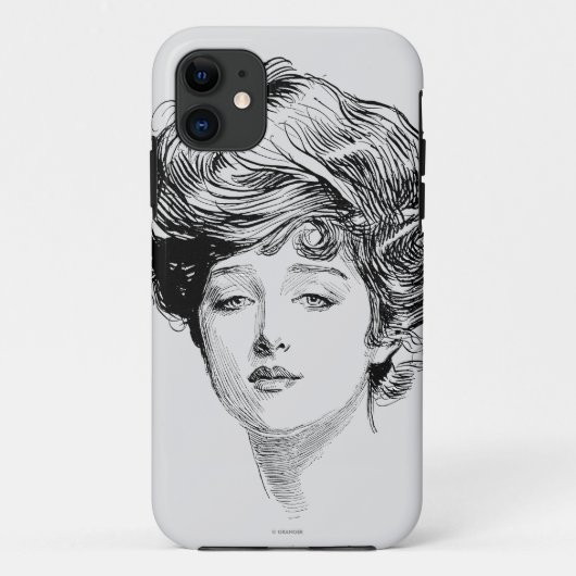 ギブソン・ガールのポートレート、1900年 Case-Mate iPhoneケース (裏面)