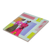 ギブソン・ガールズ・イン・モンドリアン・パターン タイル (側面)