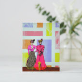 ギブソン・ガールズ・イン・モンドリアン・パターン ポストカード (スタンド正面)
