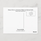 ギブソン・ガールズ・イン・モンドリアン・パターン ポストカード (裏面)