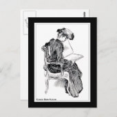 ギブソン・ガール 読書中 ポストカード (正面/裏面)