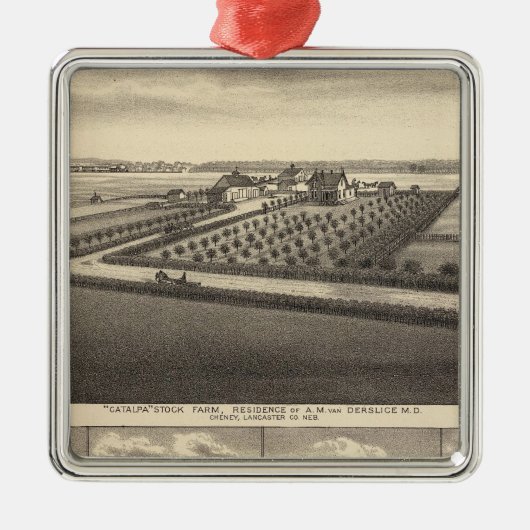 ギブソン、ネブラスカ メタルオーナメント (正面)