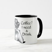 ギブビクトリアンソン女の子お酒が欲しいおもしろい引用文 マグカップ (正面右)