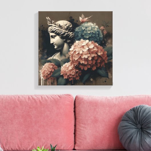 ギプサムクラシック像のシーン キャンバスプリント (インサイチュ (リビング))