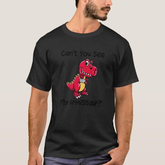 ギプスで腕のレックス恐竜を壊す Tシャツ (正面)