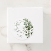 ギプソフィラとユーカリのウェディングシャワーの感謝メッセージ フェイバータグ (インサイチュ)