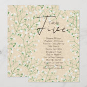 ギプソフィラ ウェディング テーブル ナンバー シーティング チャート 5 招待状 (正面/裏面)