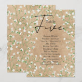 ギプソフィラ ウェディング テーブル ナンバー シーティング チャート 5 招待状 (正面/裏面)