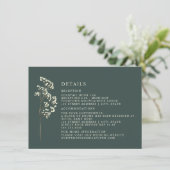 ギプソフィラ ボタニカル エメラルド ウェディング 詳細 招待状 (スタンド正面)