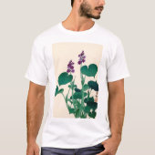 ギボウシの花,古邨パープル開花ホスタ大原小村 Tシャツ (正面)