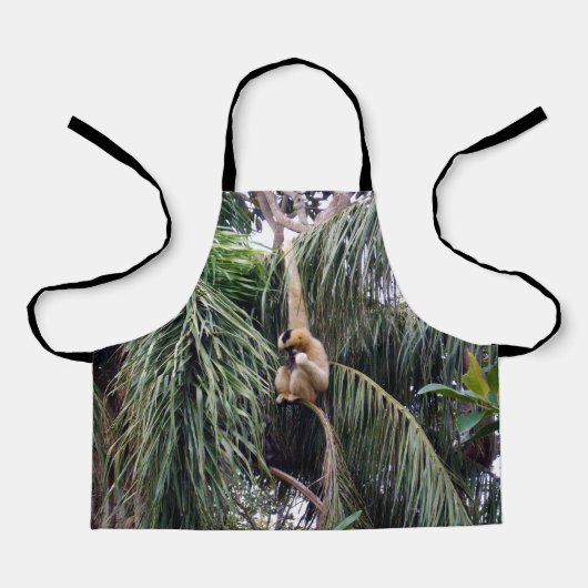 ギボンモンキージャストぶら下がったーズのまわりに、キッズエプロン エプロン (正面)
