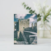 ギマラエス城インテリア。ポルトガル、ギマラエス。 ポストカード (スタンド正面)