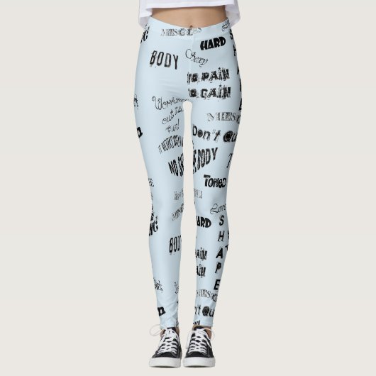 ギムギアレギンス – メッセージ付きワードアー前向きト レギンス (正面)