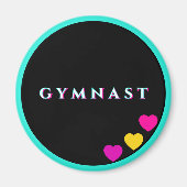 ギムナストスタイリッシュブラックティール(緑がかった色) マグネット (正面)