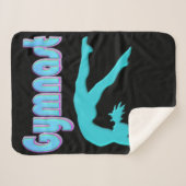 ギムナストバックハンドスプリングステップアウトティール（緑がかった色） シェルパブランケット (正面(横))