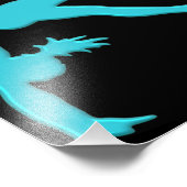 ギムナストバックハンドスプリングステップアウトティール（緑がかった色） フォトプリント            (角)