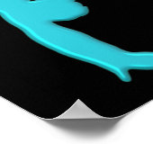 ギムナストバックハンドスプリングステップアウトティール(緑がかった色) ポスター (角)