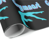 ギムナストバックハンドスプリングステップアウトティール（緑がかった色） ラッピングペーパー (ロールコーナー)