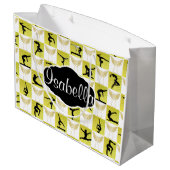 ギムナストパーソナライズされたクリスマスエンジェル抱き枕 ラージペーパーバッグ (裏面アングル)