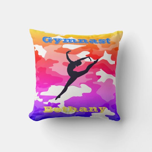 ギムナストフロアビームヴォールトバーレインボーカモフラージュ クッション (正面)