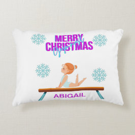 ギムナスト両面アクセントパーソナライズされた枕。 アクセントクッション