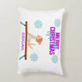 ギムナスト両面アクセントパーソナライズされた枕。 アクセントクッション (裏面(縦))