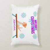 ギムナスト両面アクセントパーソナライズされた枕。 アクセントクッション (正面(垂直))