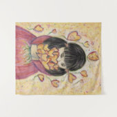 ギャザリングラブハートアートタペストリーつるウォール タペストリー (正面(横))