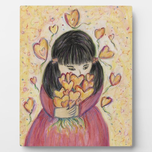 ギャザリングラブハートアートプリントプラーク フォトプラーク (正面)