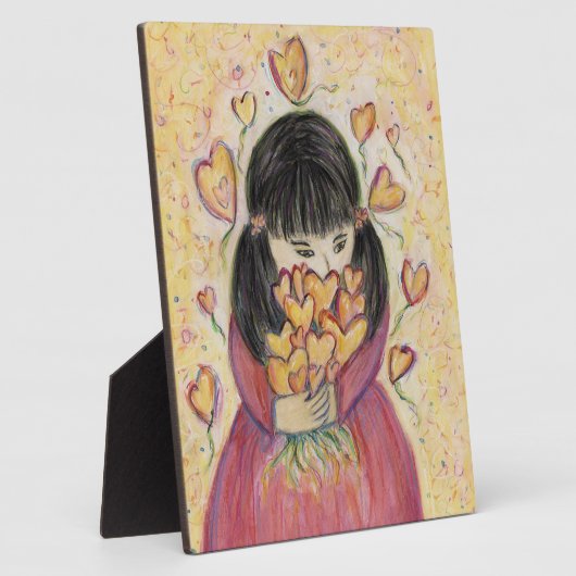 ギャザリングラブハートアートプリントプラーク フォトプラーク (側面)